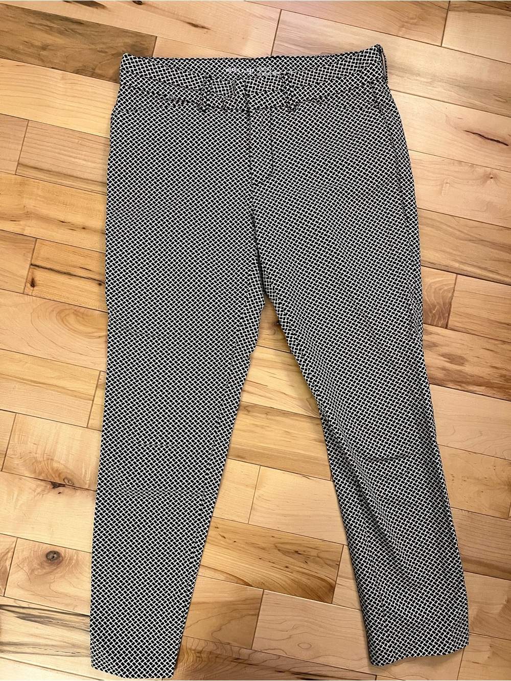 GAP Black and White Patterned Ponte Pants